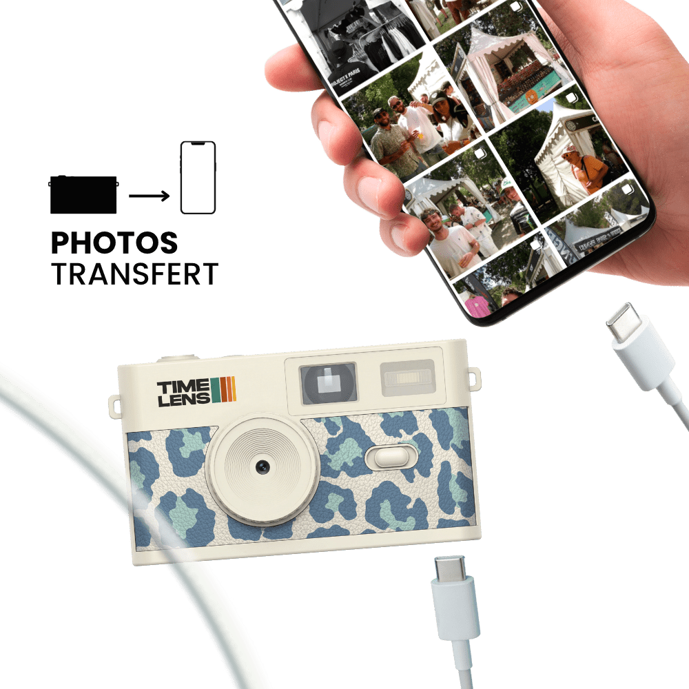 Appareil photo TimeLens® Cream Sky Leopard - TIME LENS - TL0117 - 